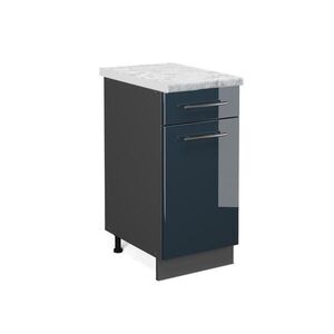 Vicco KUCHYNSKÁ SPODNÁ SKRINKA Fame-Line Tmavo modrá vysoký lesk 40 cm , AP Marble vyobraziť