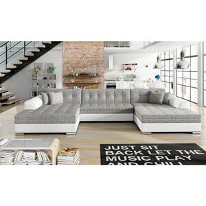 MID.YOU SEDACIA SÚPRAVA, textil, biela, svetlosivá vyobraziť