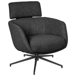 Dieter Knoll RELAXAČNÉ KRESLO, kov, textil, čierna, tmavosivá vyobraziť