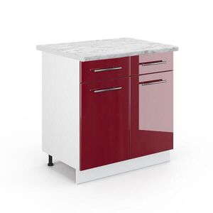 Vicco KUCHYNSKÁ SPODNÁ SKRINKA Fame-Line Bordeaux vysoký lesk 80 cm , AP Marble vyobraziť