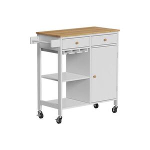 Vicco KUCHYNSKÝ VOZÍK Trayz biely 89 x 87 cm s kolieskami vyobraziť