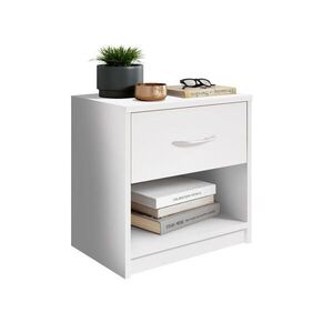 Carryhome NOČNÝ STOLÍK, biela, 39/41/28 cm vyobraziť