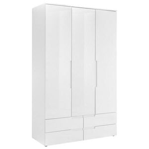 MID.YOU SKRIŇA S OTOČNÝMI DVERAMI, biela s vysokým leskom, 126/208/57 cm vyobraziť