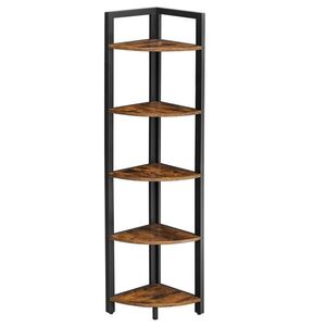 Boxxx ROHOVÝ REGÁL, hnedá, čierna, uhlíková oceľ, 30/150/30 cm vyobraziť