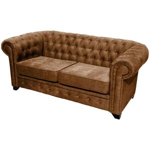 MID.YOU SEDAČKA CHESTERFIELD, drevo, textil, kompozitné drevo, koňaková vyobraziť