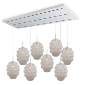 s.luce ECHOS jedálenská stolová lampa 8 svetiel 200cm 3-radová Ø 25cm vyobraziť