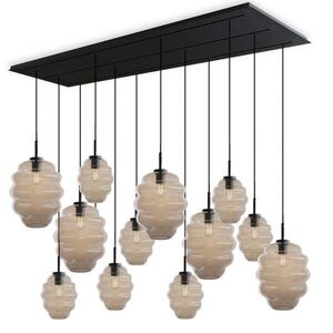 s.luce ECHOS lampa do jedálne 12 svetiel 200cm 3-radová Ø 18/25cm vyobraziť