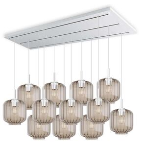 s.luce VELO jedálenská stolová lampa 12 svetiel 200cm 3-radová Ø 20cm vyobraziť