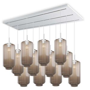 s.luce VELO lampa do jedálne 12 svetiel 200cm 3-radová Ø 18cm vyobraziť