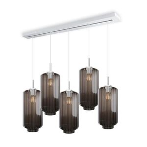 s.luce VELO jedálenská stolová lampa 5 svetiel 160cm baldachýn Ø 18cm vyobraziť
