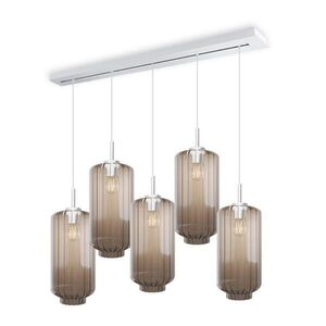 s.luce VELO jedálenská stolová lampa 5 svetiel 160cm baldachýn Ø 18cm vyobraziť