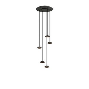 s.luce SANTA Air LED závesné svetlo do jedálne 5 svetiel Ø 60 cm baldachýn vyobraziť