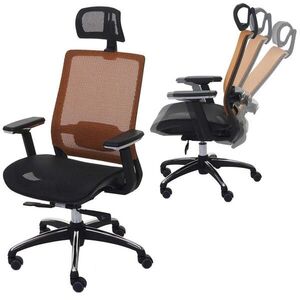 MCW KANCELÁRSKA STOLIČKA Čierna, oranžová vyobraziť