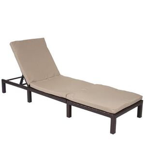 MCW POLY-RATTAN LEHÁTKO BASIC Hnedá, krémovo biela vyobraziť
