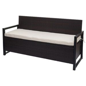 MCW POLY-RATTAN 3-MIESTOČNÁ LAVIČKA Hnedá, krémovo biela vyobraziť