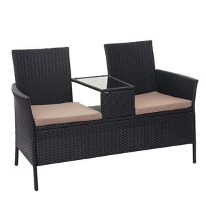 MCW POLY-RATTAN LAVIČKA Čierna, béžová vyobraziť