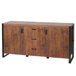 MCW SIDEBOARD Dekor divoký dub, čierny vyobraziť