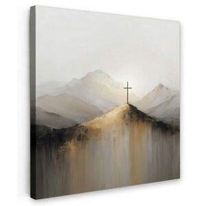MuchoWow OBRAZ NA PLÁTNE Hills - Abstrakt - Cross - kresťanstvo 50x50 cm vyobraziť