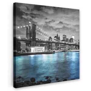 MuchoWow OBRAZ NA PLÁTNE New York - panoráma - mesto - modrá 20x20 cm vyobraziť