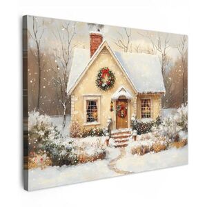 MuchoWow OBRAZ NA PLÁTNE Vianoce - Domov - Zima - Sneh 40x30 cm vyobraziť