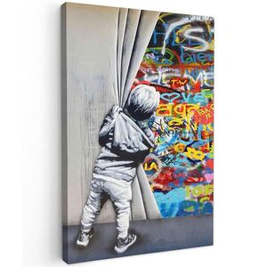 MuchoWow OBRAZ NA PLÁTNE Graffiti - Chlapec - Ilussie - Street art 40x60 cm vyobraziť