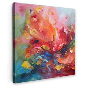 MuchoWow OBRAZ NA PLÁTNE Olejomaľba - Umenie - Abstraktné - Farebné 20x20 cm vyobraziť