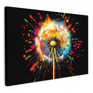 MuchoWow OBRAZ NA PLÁTNE Púpava - Graffiti - Farebné - Kvety - Príroda 30x20 cm vyobraziť