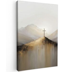 MuchoWow OBRAZ NA PLÁTNE Hills - Abstrakt - Cross - kresťanstvo 80x120 cm vyobraziť