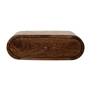Artisan Furniture ZAOBLENÝ nástenný nočný stolík v povrchovej úprave Classic Grey vyobraziť