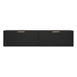 Selsey TV stolík závesný s 2 dvierkami, Čierna, 140cm vyobraziť