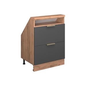 Vicco KUCHYNSKÁ SKRIŇA PRE ŠIKMÉ STRECHY R-Line Antracitové zlato 60 cm s 2 zásuvkami vyobraziť
