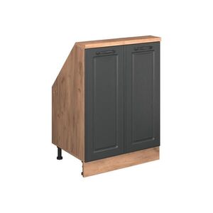 Vicco KUCHYNSKÁ SKRIŇA PRE ŠIKMÉ STRECHY R-Line Antracitový vidiecky dom 60 cm s 2 dverami vyobraziť