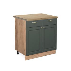 Vicco KUCHYNSKÁ SPODNÁ SKRINKA Fame-Line Zelený a zlatý vidiecky dom 80 cm , AP Oak vyobraziť