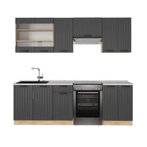Vicco KUCHYNKA Fame-Line Tmavo-sivá 240 cm , AP Marble vyobraziť