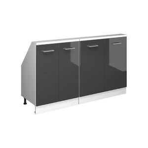 Vicco KUCHYNSKÁ SKRIŇA PRE ŠIKMÉ STRECHY R-Line Antracit vysoký lesk 140 cm Súprava 2 vyobraziť