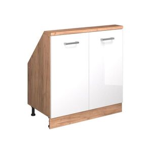 Vicco KUCHYNSKÁ SKRIŇA PRE ŠIKMÉ STRECHY R-Line Biely vysoký lesk 80 cm s 2 dverami vyobraziť