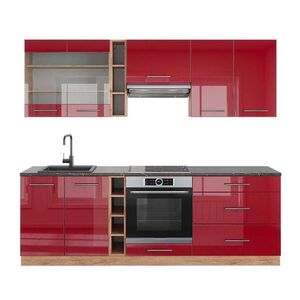 Vicco KUCHYNSKÝ KÚT Fame-Line Bordeaux vysoký lesk/dub Goldkraft 235 cm , AP Antracit vyobraziť