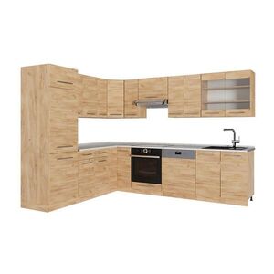 Vicco ROHOVÁ KUCHYŇA Fame-Line, Dub Goldkraft/Dub Goldkraft, 287 x 227 cm, AP Marble vyobraziť