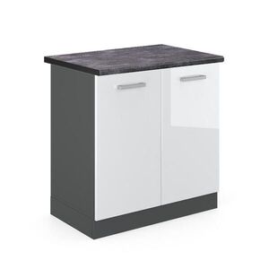 Vicco SPODNÁ SKRINKA POD DREZ R-Line Biely vysoký lesk 80 cm , AP Antracit vyobraziť