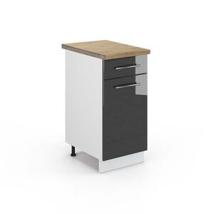 Vicco KUCHYNSKÁ SPODNÁ SKRINKA Fame-Line Antracit vysoký lesk 40 cm , AP Oak vyobraziť