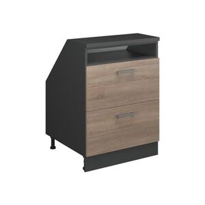 Vicco KUCHYNSKÁ SKRIŇA PRE ŠIKMÉ STRECHY R-Line Sonoma 60 cm s 2 zásuvkami, korpus skrine hĺbka 60 cm vyobraziť