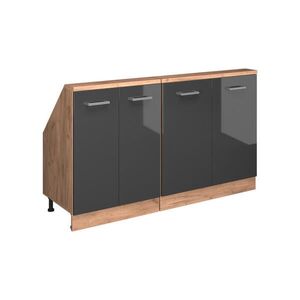 Vicco KUCHYNSKÁ SKRIŇA PRE ŠIKMÉ STRECHY R-Line Antracit vysoký lesk 140 cm Súprava 2 vyobraziť