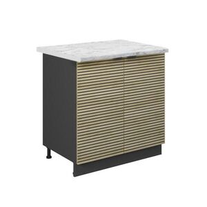 Vicco KUCHYNSKÁ SPODNÁ SKRINKA Fame-Line, Dubový panel/antracitová, 80 cm Marmori työtaso vyobraziť