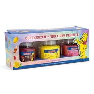 VONNÉ SVIEČKY Viacfarebné 3-dielna-sada vôňa Ovocná sila vyobraziť