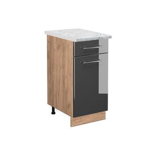 Vicco KUCHYNSKÁ SPODNÁ SKRINKA Fame-Line Antracit vysoký lesk 40 cm , AP Marble vyobraziť