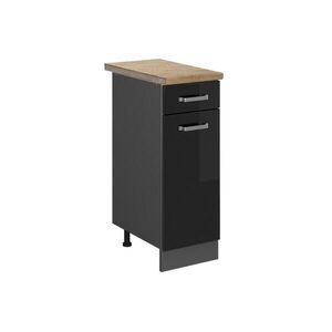 Vicco KUCHYNSKÁ SPODNÁ SKRINKA R-Line Čierny vysoký lesk 30 cm , AP Oak vyobraziť