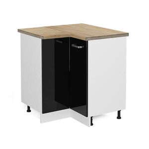 Vicco ROHOVÁ SPODNÁ SKRINKA R-Line Čierny vysoký lesk 75.6 cm , AP Oak vyobraziť