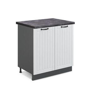 Vicco SPODNÁ SKRINKA POD DREZ Fame-Line Biely vidiecky dom 80 cm , AP Antracit vyobraziť