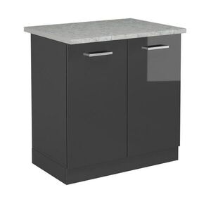 Vicco SPODNÁ SKRINKA POD DREZ R-Line Antracit vysoký lesk 80 cm AP mramor vyobraziť