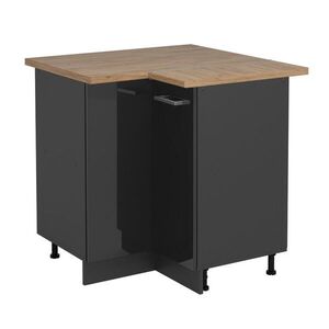 Vicco ROHOVÁ SPODNÁ SKRINKA R-Line Antracit vysoký lesk 75.6 cm , AP Oak vyobraziť